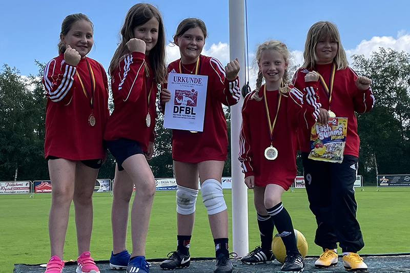 Bezirksmeister Mädchen U10 - Kalina Szymanowska, Johanna Aldag, Anna Alpers, Janne Löhden, Angelique Isberner (von links).