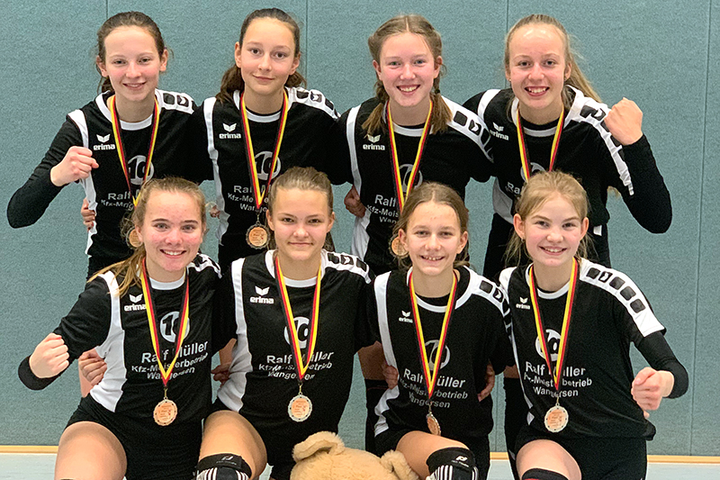 Die U14-Mädchen haben die Silbermedaillen gewonnen.